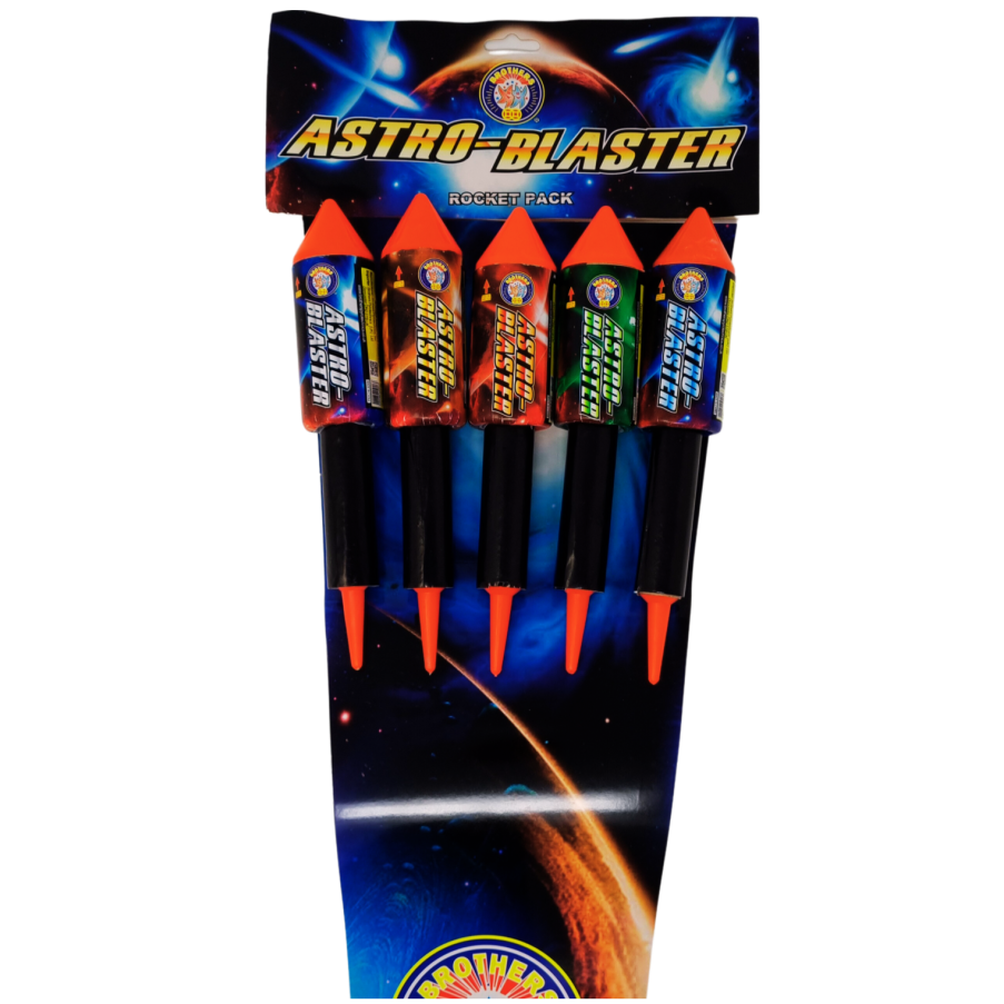 ASTRO BLASTER ROCKETS 5pk BROTHERS PYROTECHNICS