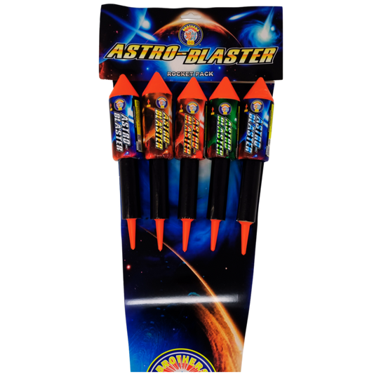 ASTRO BLASTER ROCKETS 5pk BROTHERS PYROTECHNICS