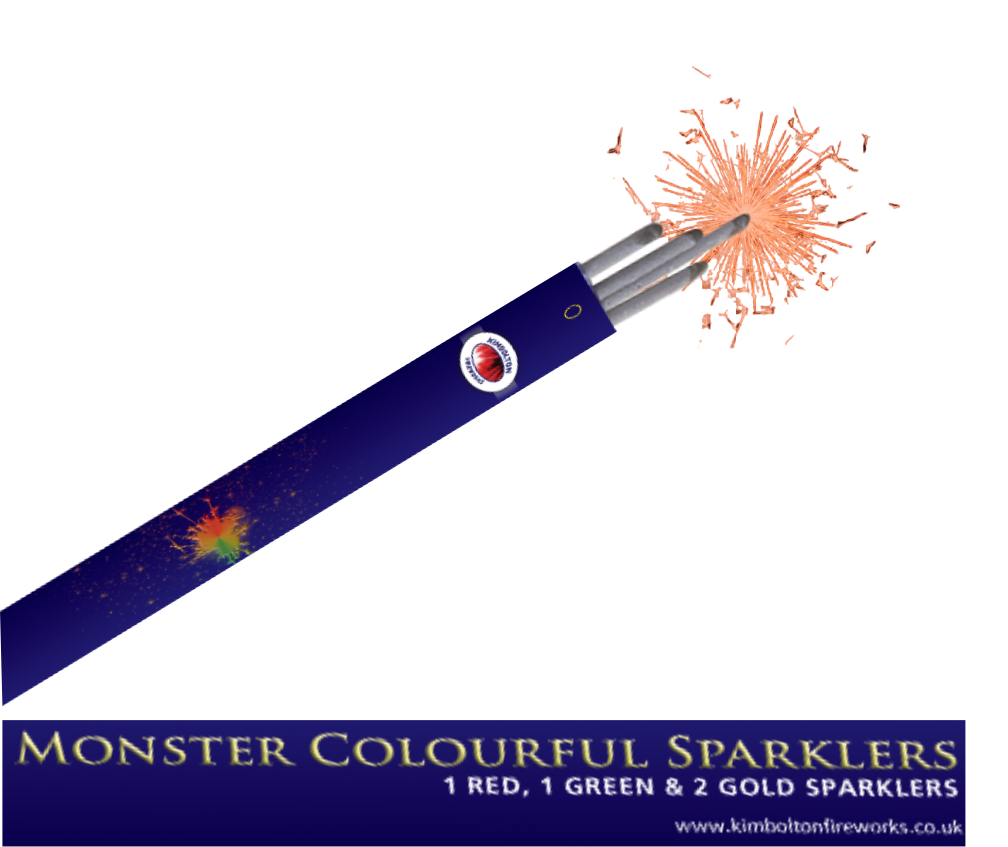 KIMBOLTON MONSTER COLOURED SPARKLERS