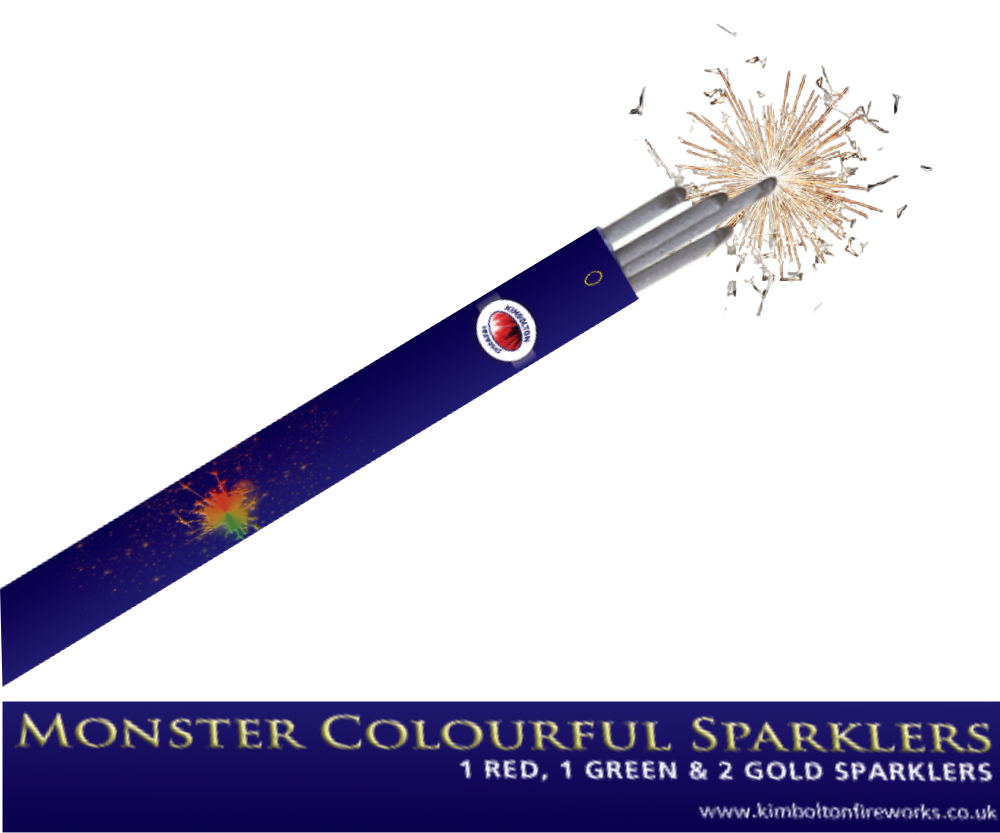 KIMBOLTON MONSTER COLOURED SPARKLERS