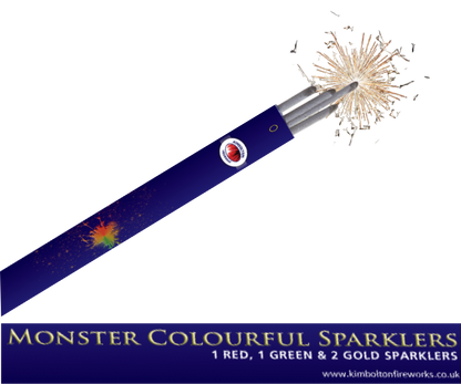 KIMBOLTON MONSTER COLOURED SPARKLERS